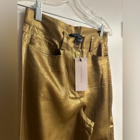 FRENCH CONNECTION CAMMIE SHIMMER FLARE PANTS - Picture 2 of 8